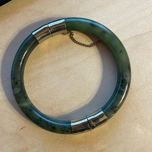 Vintage Jade/Nephrite Dark Green Bracelet
